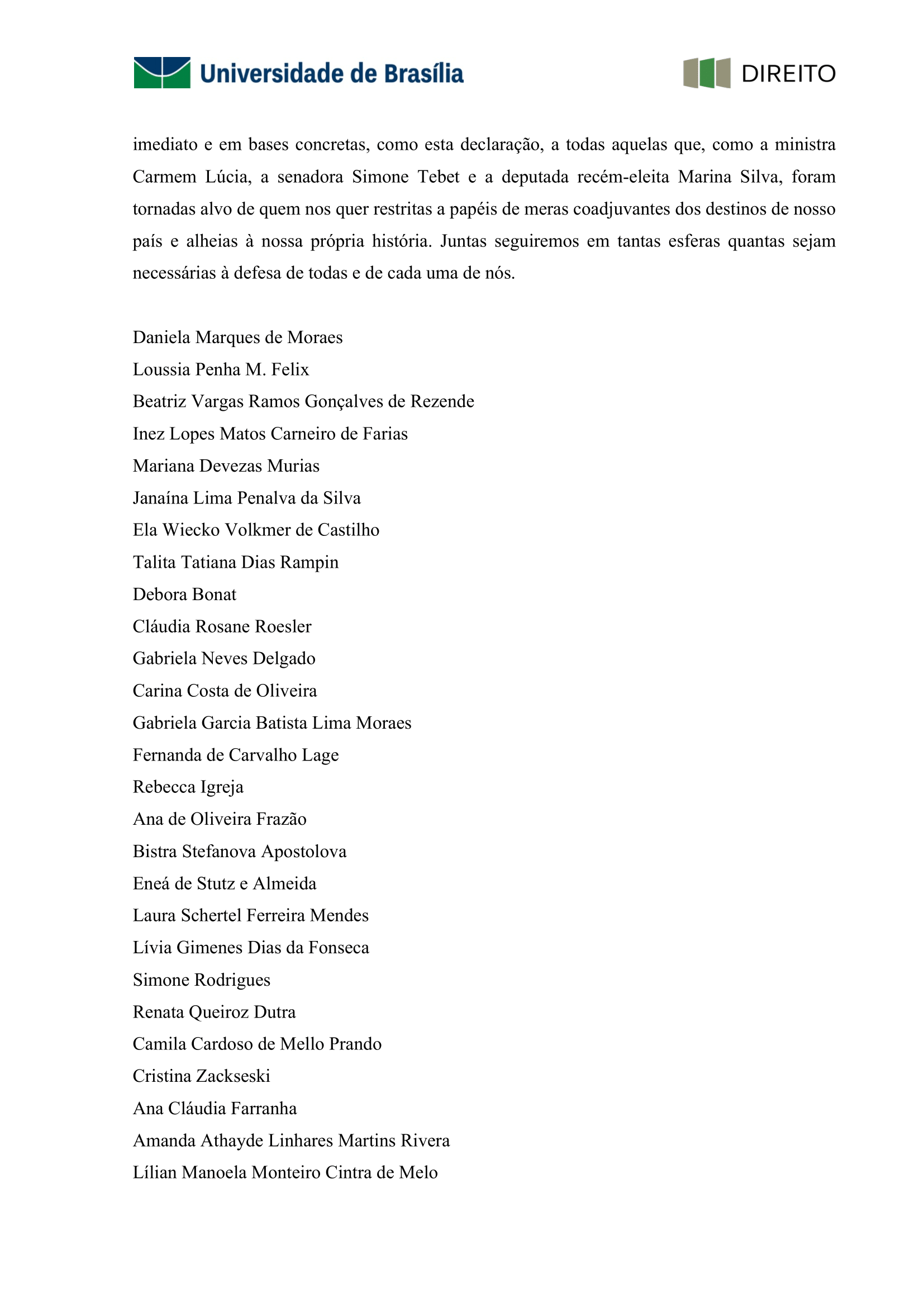 NOTA DE SOLIDARIEDADE ÀS MULHERES DAS PROFESSORAS DA 2